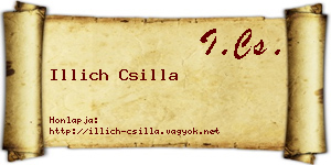 Illich Csilla névjegykártya