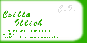 csilla illich business card